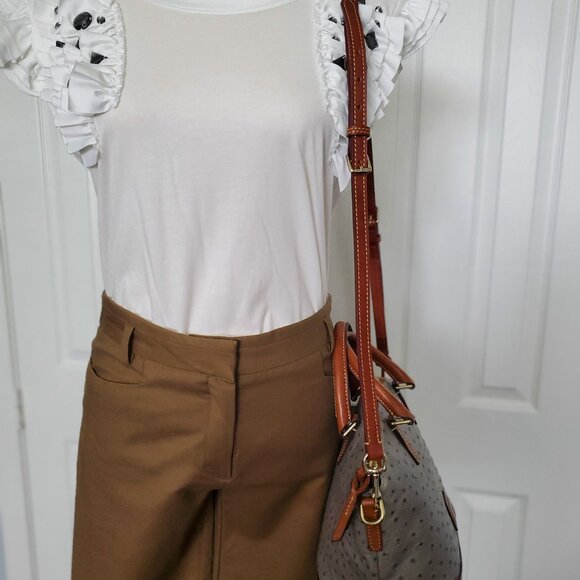 NWOT - Mango Ruffle Embellished White 100% Cotton Top Small - Picture 12 of 13